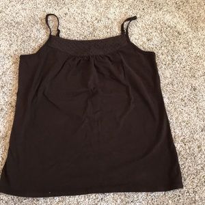 Brown Spaghetti Strap Tank Top